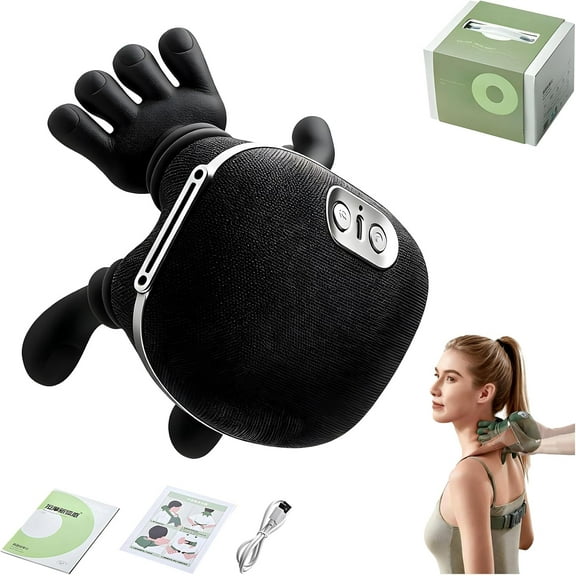 Pekkaxy Neck Massager, 2026 Upgrade Shoulder Massager with Heat Shiatsu 4D Kneading, Neck and Back Massager for Relief (Black)