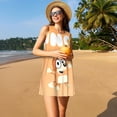 thumbnail image 3 of Lsque Bluey Pattern Summer Dresses for Women – Sleeveless T-Shirt Swing Sundress, Perfect for the Beach and Casual Days, 3 of 6