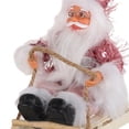 thumbnail image 1 of 5uds. Adorno de árbol de Navidad con muñeco de Papá Noel para Navidad, oficina en casa (rosa), 1 of 2