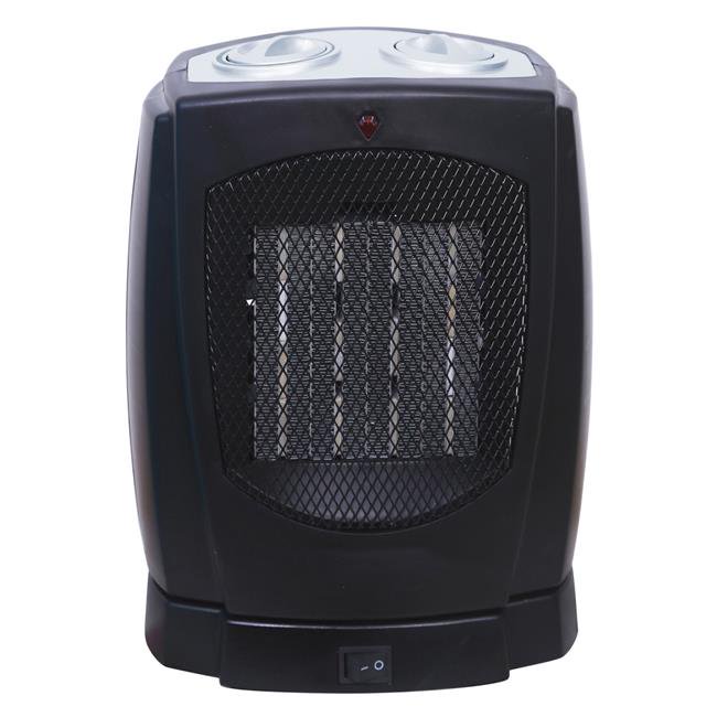 Pro Fusion Heat FH-107 750u00261500W Ceramic Oscillating Heateru0026#44; Black -  Walmart.com