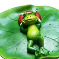 thumbnail image 3 of Simulation Water Floating Frog Ornament Animals Figurine Garden Statue Crafts Decor DIY Pool Accessories for Tabletop Shelf Office, 3 of 8