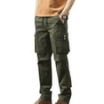 thumbnail image 4 of HOOMEUMY Men's Waterproof Cargo Pants D string Wear-resistant Lightweight Multi-Pocket Straight Fit Work Trousers Green XXXXL, 4 of 4