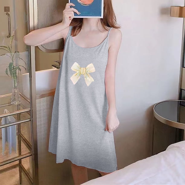 Camisón corto informal de verano para mujer, fresco y corto.