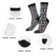 thumbnail image 5 of Fotbe Colorful Mushrooms Calcetas Largas con Estampado para Hombre y Mujer – Calcetas de Compresión Transpirables y Elásticas, Viajar y Uso Diario Talla 5-11, 5 of 6