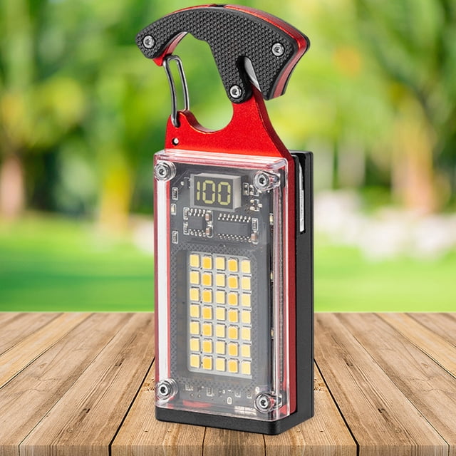 Mini Linterna Luz de trabajo con llavero resistente al agua que dura hasta 4 horas (rojo D64)
