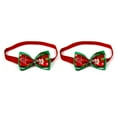 thumbnail image 1 of Collares para mascotas Corbata para perro Multicolor Surtido Corbata para perrito pequeño Adorable Decoraciones navideñas trenzadas de moda Methold CBP387650, 1 of 5