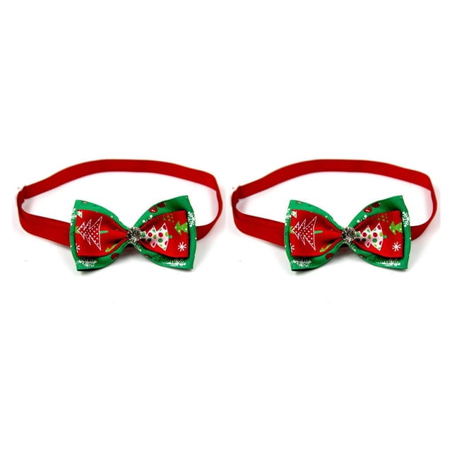 Collares para mascotas Corbata para perro Multicolor Surtido Corbata para perrito pequeño Adorable Decoraciones navideñas trenzadas de moda Methold CBP387650
