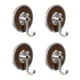 thumbnail image 2 of Juego de ganchos de pared marrón | Gancho colgante de plástico sin puñetazos Pack 4 | Organización de baños, cocina y armarios | Portaportaobjetos de pared que ahorran espacio | Almacenamiento, 2 of 7