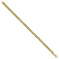 thumbnail image 5 of Auriga Fine Jewelry 14K Yellow Gold and White Flat Wheat Bracelet 7.5 inch for Women(L- 7.5inch, W- 4.5mm), 5 of 5