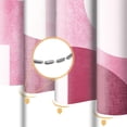 thumbnail image 4 of Pink Shower Curtain Abstract Modern Geometry Circles Contemporary Style Shower Curtain Pink White Shower Curtains Bathroom Accessories 72x72 Inches, 4 of 6