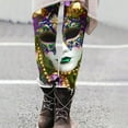 thumbnail image 3 of Awdenio High Waisted Novelty Mardi Gras Holiday Print Leggings for Women Big and Tall, 3 of 6