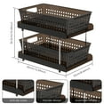 thumbnail image 4 of Dznils 2-Tier Under Sink Organizer and Storage, Pull Out Stackable Bathroom Cabinet Organizers Black, 4 of 13