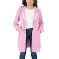 thumbnail image 7 of Mercatoo Zip Up Long 𝗛oodie for Girls Double Zipper Fleece Jacket Tuni𝗰 Sweatshirts Fall Winter Fashion Clothes with Pockets, 7 of 7