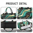 thumbnail image 4 of Large Capacity Tote Bag,Teal Gold Marble Pattern Handbag Fashion Luxury Tote Bag,15.7"x13"x 5.1" Inches,Laptop Compatible, 4 of 6