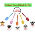 thumbnail image 4 of 6 Pack Silicone Spatulas - 8.2 inch Small Rubber Spoon Spatula Heat Resistant Seamless One Piece Design Non-Stick Spoon Flexible Scrapers Baking Mixing Tool, 4 of 6