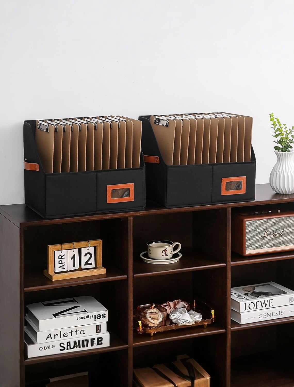 Clipboard Holder for Classroom-2 Pack Foldable Clip Board Storage Organizer Basket with Handle for Easy Carrying, Classroom Office Desk Organizer Bin, Clipboards Not Included