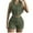Army Green, variant on MuZeFu 2 Piece Sets for Women Shorts 2 Piece Sets for Women Summer Two Piece Sets for Women Lounge Sets for Women Women's Solid Color Round Neck Short Sleeve Tops And Pants Sets With Pockets
