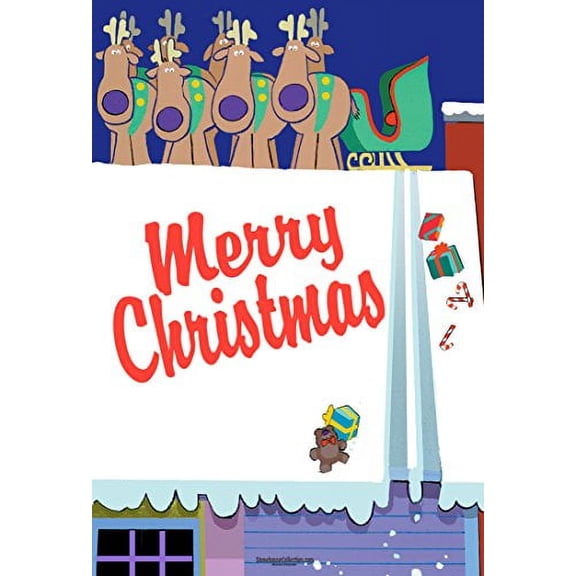 Merry Christmas Garden Flag - 12.5" x 18" - Double Sided - Funny Christmas Garden Flag56024