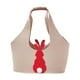 thumbnail image 1 of Contenedor de cesta de Pascua con asa, bolsa de mano reutilizable para guardar dulces Caqui, 1 of 9
