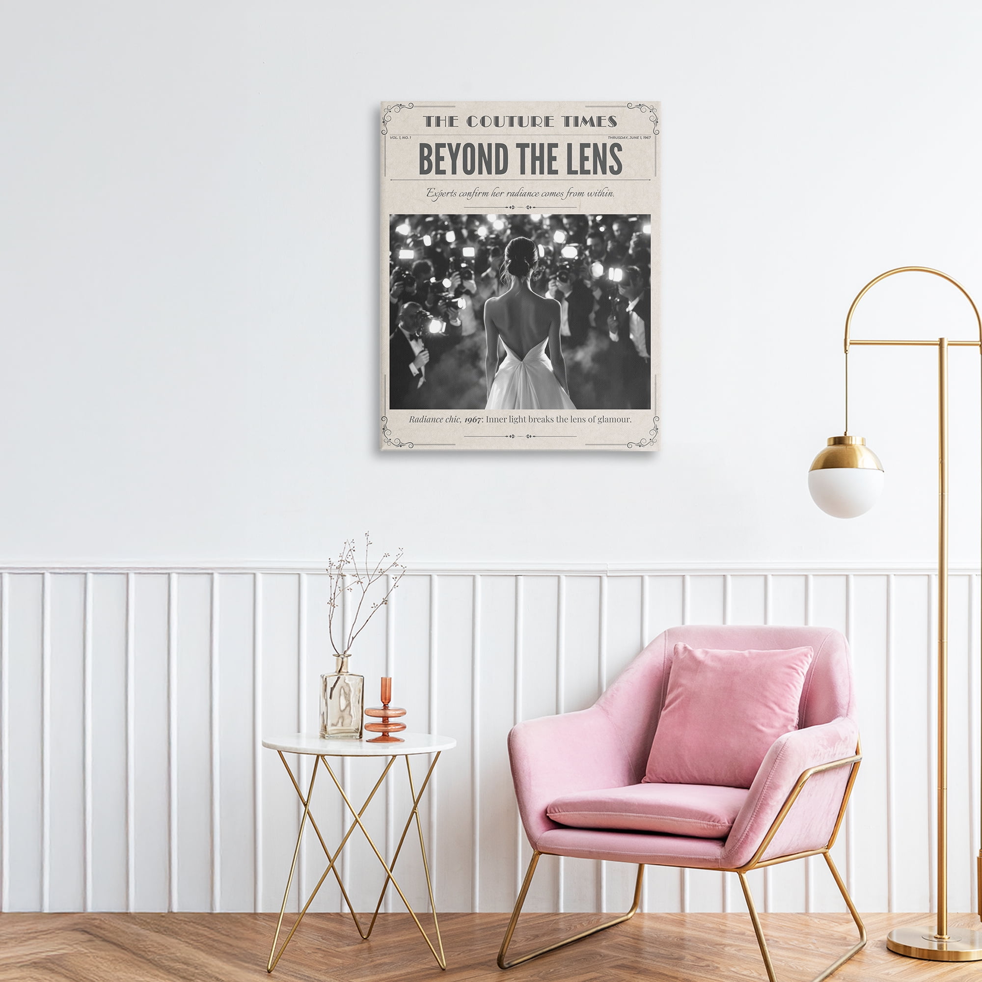The Couture Times Magazine Canvas Wall Art, design by A Barefoot Stylist