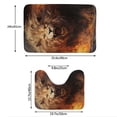 thumbnail image 3 of Honeii Cool Fire Lion Pattern Bathroom Anti-Skid Pad Bathroom Mat Vintage Seamless Pattern Not-Slip Toilet Rug Set, 3 of 6