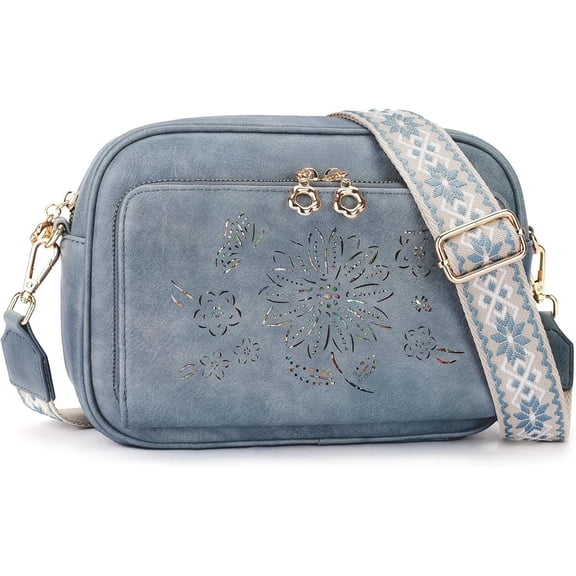 Crossbody Bags for Women, Vegan Leather Crossbody Purses Handbags with Built-in Wallet