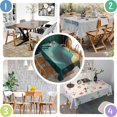 thumbnail image 5 of Teal and Gold Marble Flow Lines Pattern Rectangle Tablecloth 60"x102",Waterproof Polyester Rectangle Table Cloth, Wipeable Spillproof Polyester Tablecloth for Dining, Camping, Indoor and Outdoor, 5 of 6