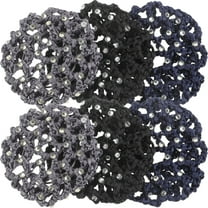 HONMEET 6Pcs Rhinestone Bun Cover for Women Hair Accessories and Decor
