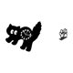 thumbnail image 1 of Reloj de pared decorativo silencioso de acrílico con forma de gato de dibujos animados. Soporte para servilletas de hierro independiente. Dispensador, 1 of 8
