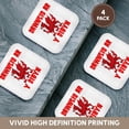 thumbnail image 6 of 3drose, Dawnsio Ar Y Dibyn Welsh Rugby Union Dragon, Set of 4 Coasters - Soft, 6 of 7