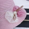 thumbnail image 4 of iHPH7 Straw Sun Hat Straw Caps Summer Hats for Women Straw Hats for Women Beach Straw Bucket Hat, Pink 1 One Size, 4 of 5
