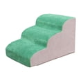 thumbnail image 2 of Escaleras para perros y mascotas de 3 escalones, rampa interior, cubierta lavable desmontable transpirable, escaleras antideslizantes para cachorros y Verde, 2 of 8