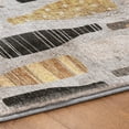 thumbnail image 5 of Addison Rugs Dream Shag Premium Machine Washable Transitional Wine Bottles Gray Rectangle Rug, 3' x 5', 5 of 8
