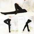 thumbnail image 2 of Mutmorningal Women's Thick Warm Leggings Autumn-Winter Elastic Thermal Stretch Leggings Pants (Black, Pantyhose), 2 of 6