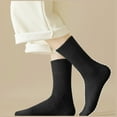 thumbnail image 6 of Mens Crew Socks Women's Winter Mid Tube Socks with Fleece for Warmth and Cold Protection Fleece Socks Light Socks Black One Size, 6 of 7