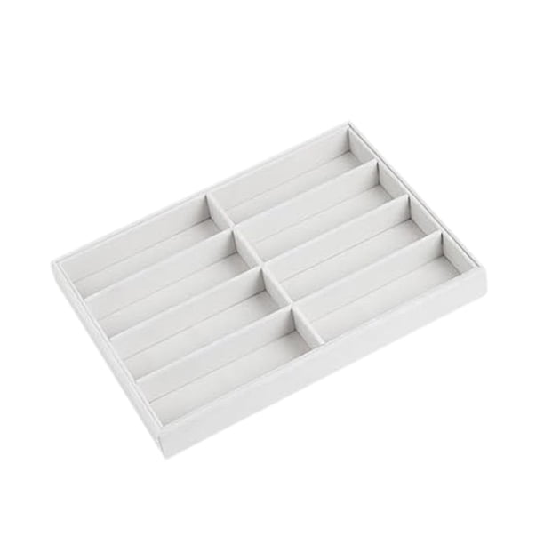 Bandeja organizadora para gafas de sol, caja de almacenamiento para gafas con 8 compartimentos, ligera y elegante, ideal para viajes, apartamentos, Gris