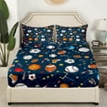 thumbnail image 4 of Sports Theme Fitted Sheet 3D Blue Ball Bedding Set Baseball Football Basketball Bed Sheet Set Microfiber Competitive Games Bed Cover Room Decor Twin Size, 4 of 5