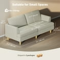 thumbnail image 3 of HOMCOM 3 Seater Sofa w/ Thick Spring Cushions, 74" Modern Upholstered Couch, 3 of 10
