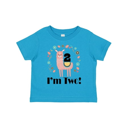

Inktastic 2nd Birthday Llama for Girl Gift Toddler Toddler Girl T-Shirt