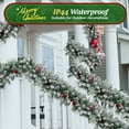 thumbnail image 4 of 2 Pack 9ft Pre-Lit Snow Flocked Christmas Garland with 160 LED Lights w/ 8 Modes & Timer for Outdoor Indoor Xmas Decoration Fireplace Mantle Stairs Doorway Railings Decor, Battery Operated, 4 of 10