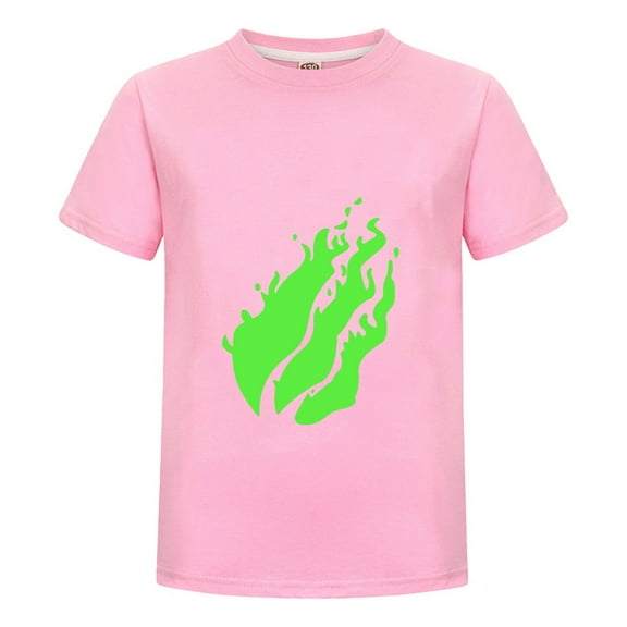 Cool Neon Green Flame Toxic Fire T-Shirt for Kids Graphic Tee – Short Sleeve Gamer Shirt for Youth
