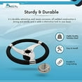 thumbnail image 4 of MARINE CITY Polished 316 Grade Stainless Steel Sports Style Tri-Spoke Design Steering Wheel with Center Cap / PU Foam 13-1/2 Inches Diameter  3/4 Inches Tapered Shaft for Marines  Boats Pack of 1, 4 of 7
