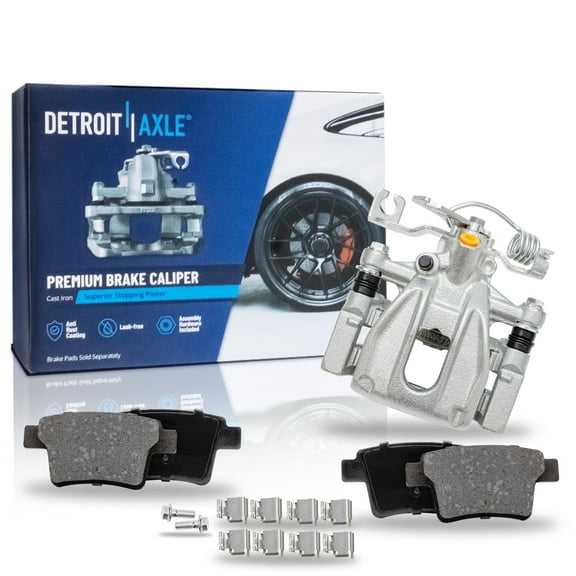 Detroit Axle - Rear Brake Pads Right Disc Caliper Replacement for Ford Five Hundred Taurus X Freestyle Mercury Montego Sable Fits select: 2008-2009 FORD TAURUS SEL, 2005-2007 FORD FIVE HUNDRED SEL