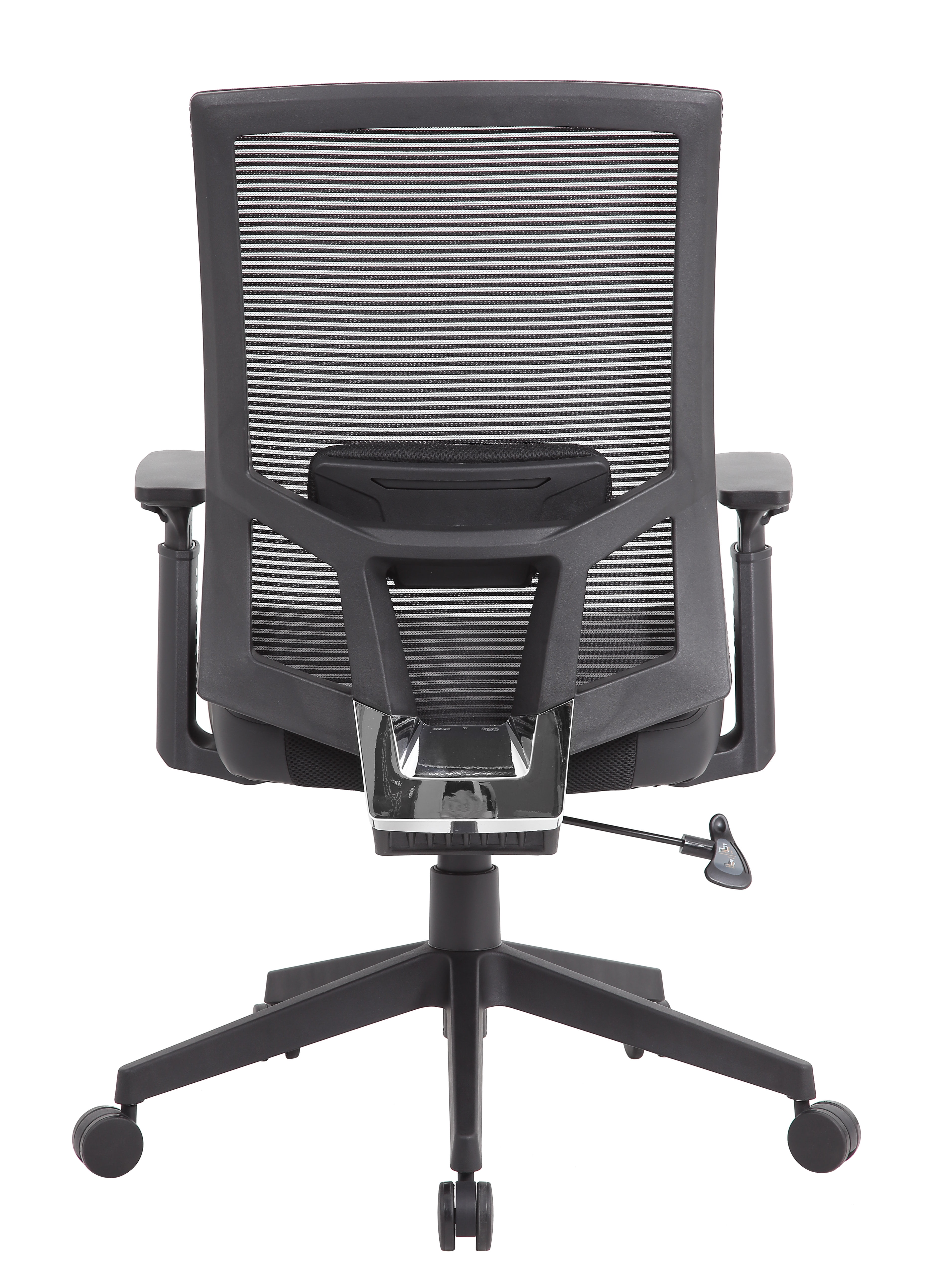 Boss Office Products Mesh Back Vinyl Task Chair with Synchro-Tilt, Black