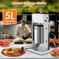 thumbnail image 3 of 11lb Manual Sausage Stuffer Machine - Stainless Steel Meat Filler with Dual Speed & 4 Stuffing Tubes, 3 of 7