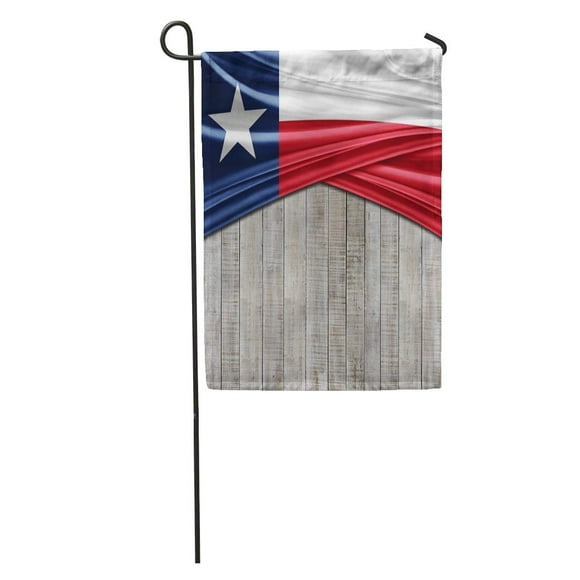 JSDART Blue Texas Flag of Silk Copyspace Images and Wood 3D Garden Flag Decorative Flag House Banner 28x40 inch