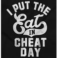 thumbnail image 2 of I Put Eat In Cheat Day Funny Foodie Unisex Plus Fleece Graphic Sweatshirt Brisco Brands 2X, 2 of 5