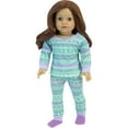 thumbnail image 2 of Sophia's Pattern Pajamas for 18" Dolls, Aqua/Purple, 2 of 4
