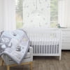 Parent's Choice 3pc Nursery Set Crib Set Over the Moon, Grey White and Aqua, Animals/Celestial
