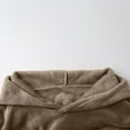 thumbnail image 4 of Mens Velvet Soft Hoodies Casual Solid Color Hooded Pullover Sweatshirt with Pocket Long Sleeve Trendy Tops (2XL, Brown), 4 of 7